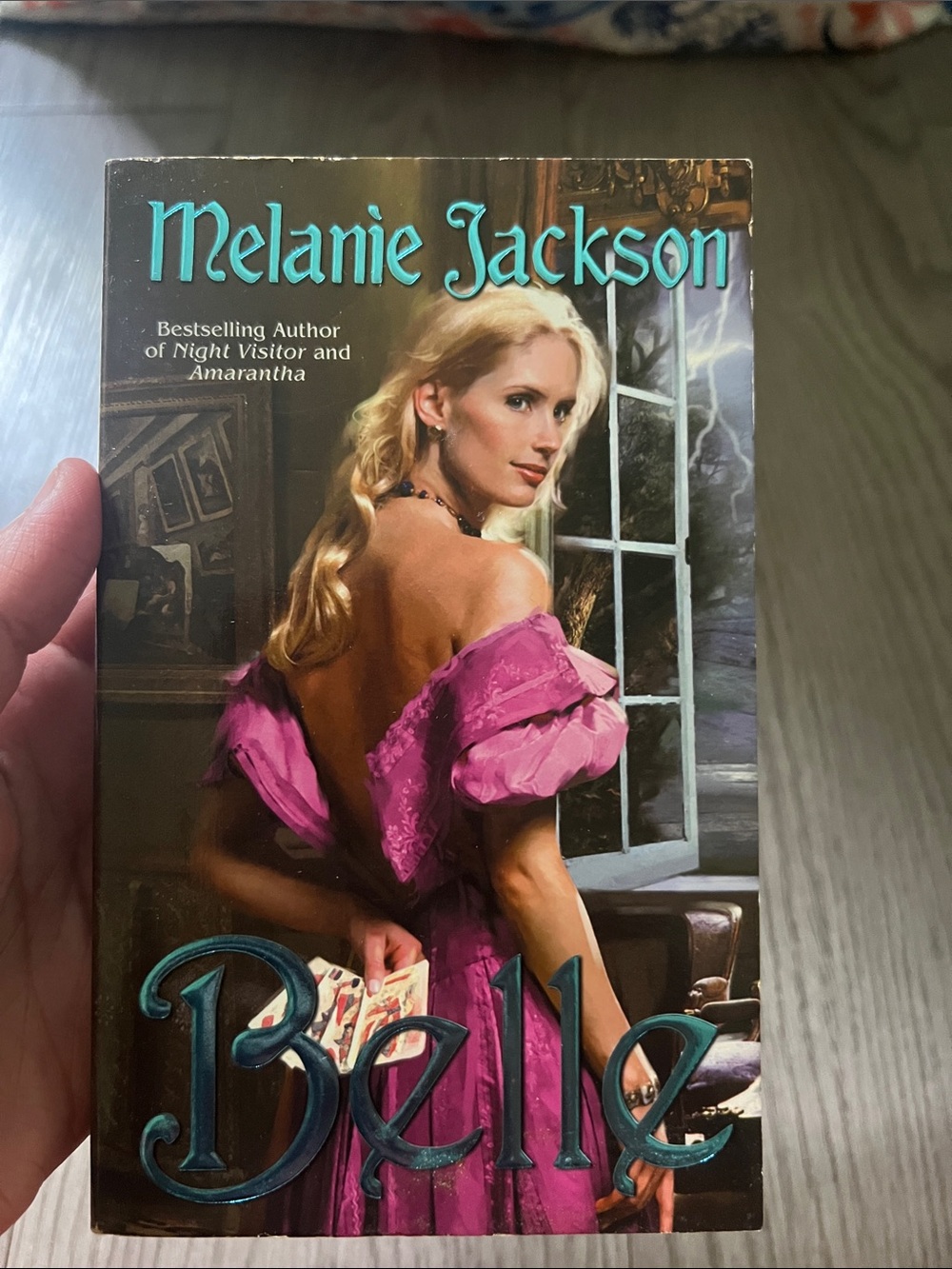Belle by Melanie Jackson - Romantic Fiction Paperback, Fuchsia Dress on Cover